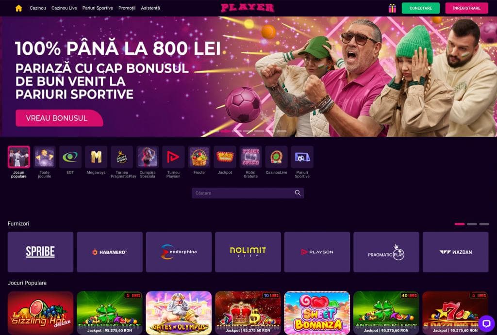 oferta player casino, player casino promotii, jocuri online