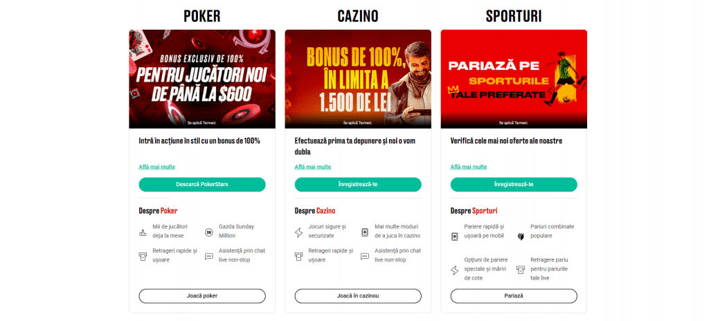 oferta pokerstars casino, jocuri, poker
