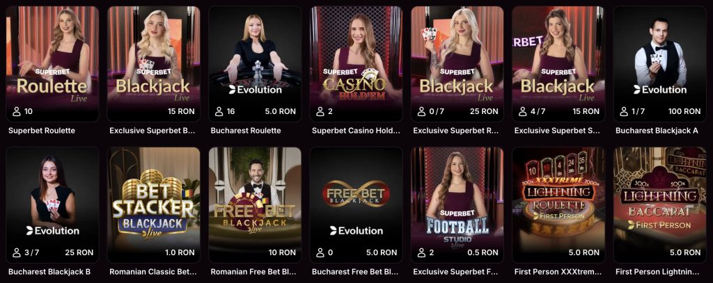 Superbet Casino Live casino
