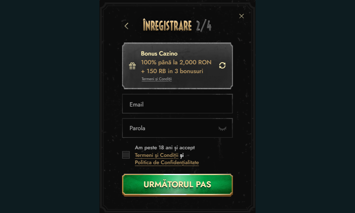 Don Casino configurarea parolei