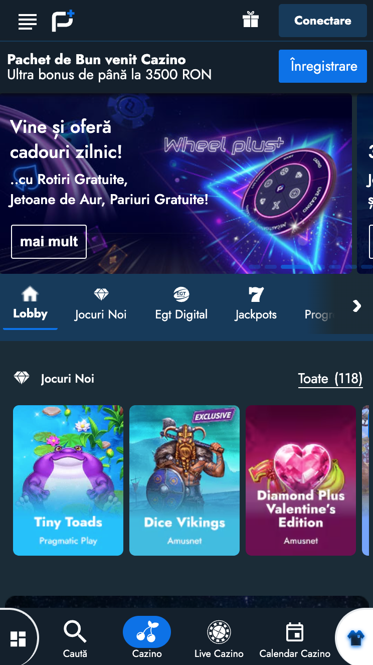 Pariuiplus Casino înregistrarea pasul 1