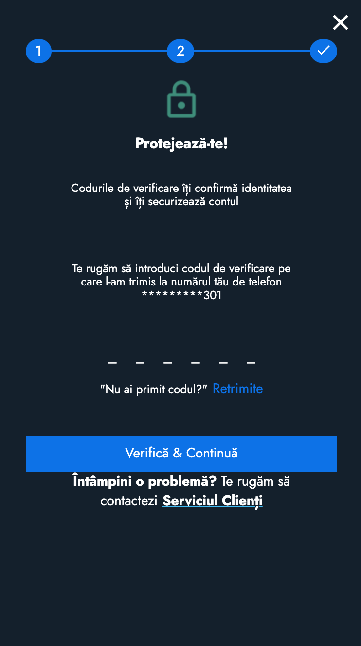 Pariuiplus Casino înregistrarea pasul 5