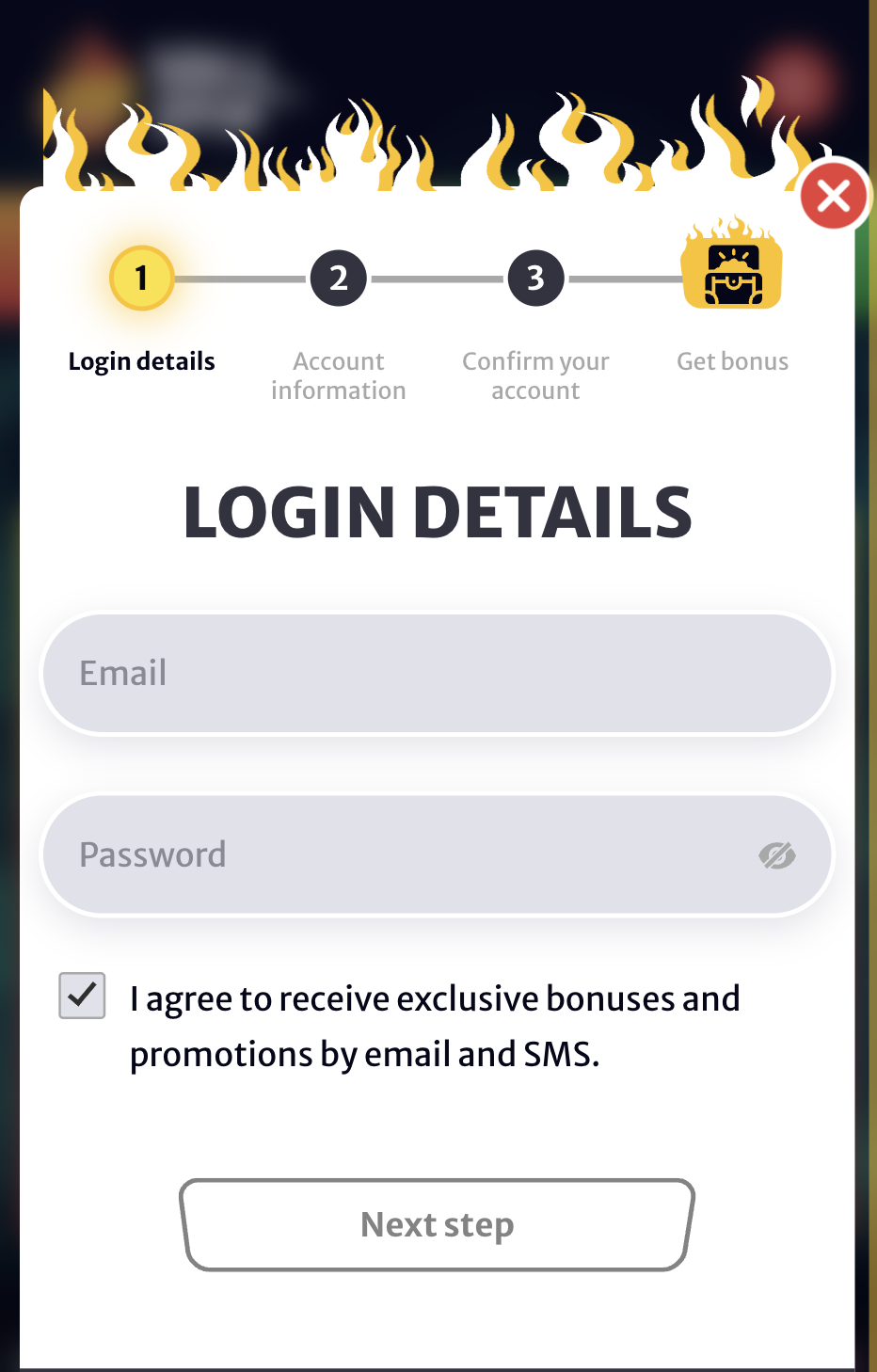 HellSpin casino înregistrarea pasul 2