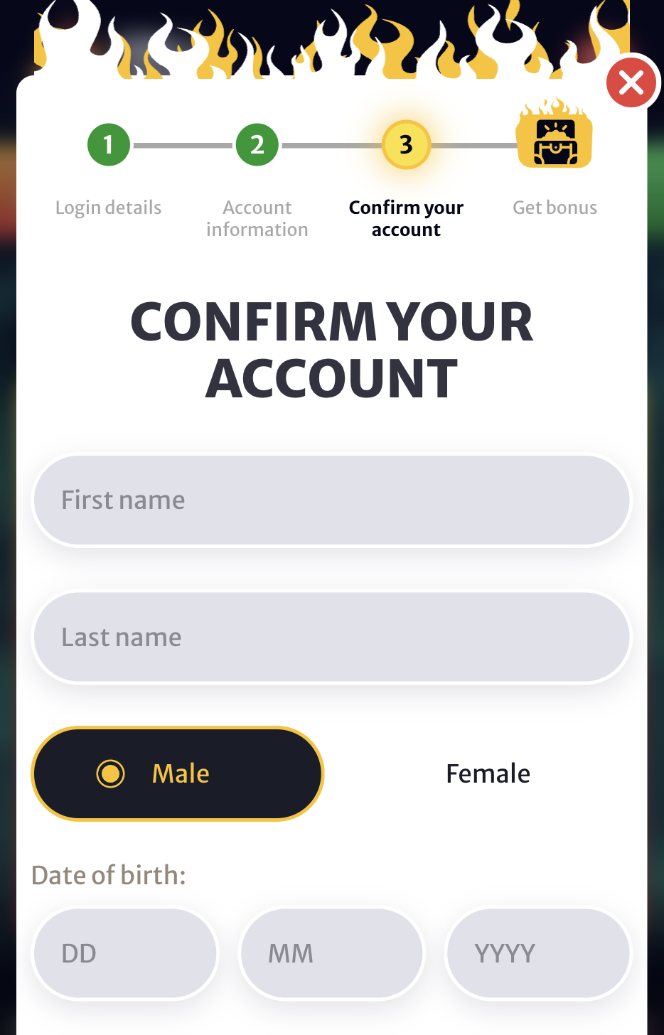HellSpin casino înregistrarea pasul 4