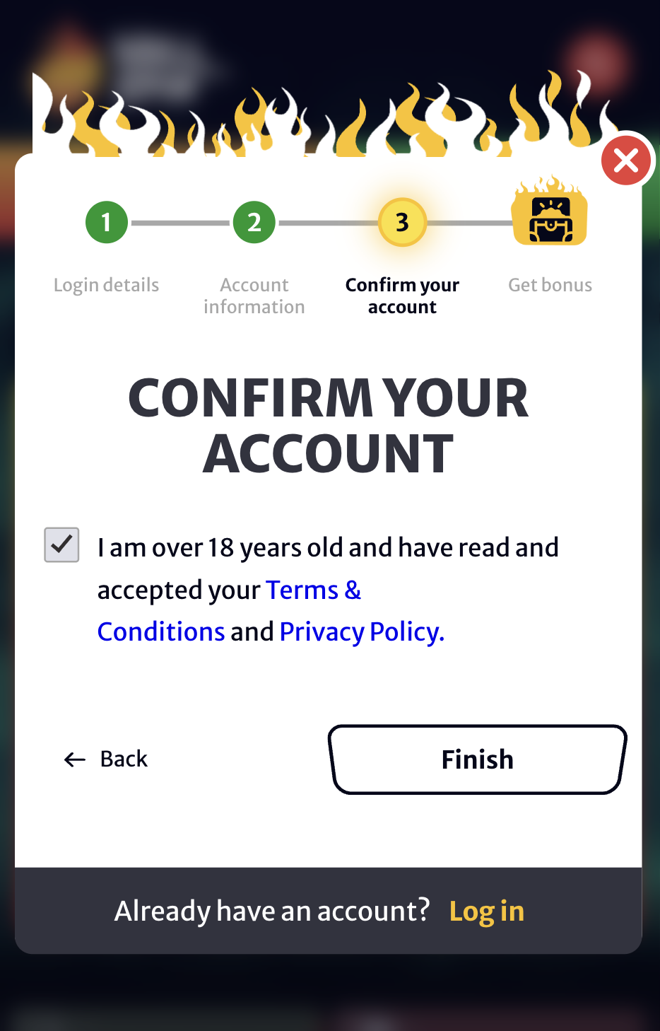 HellSpin casino înregistrarea pasul 5