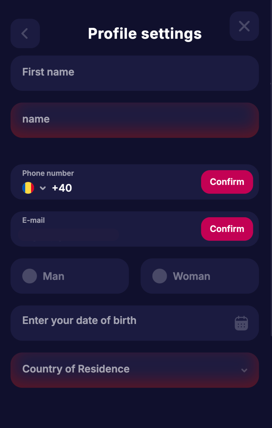 NV casino pasul 6 de înregistrare