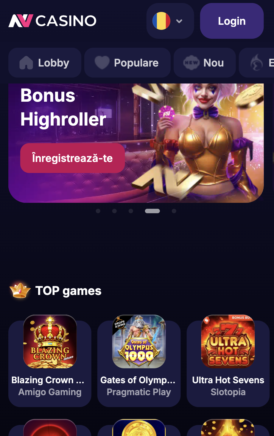 NV casino pasul 1 de înregistrare
