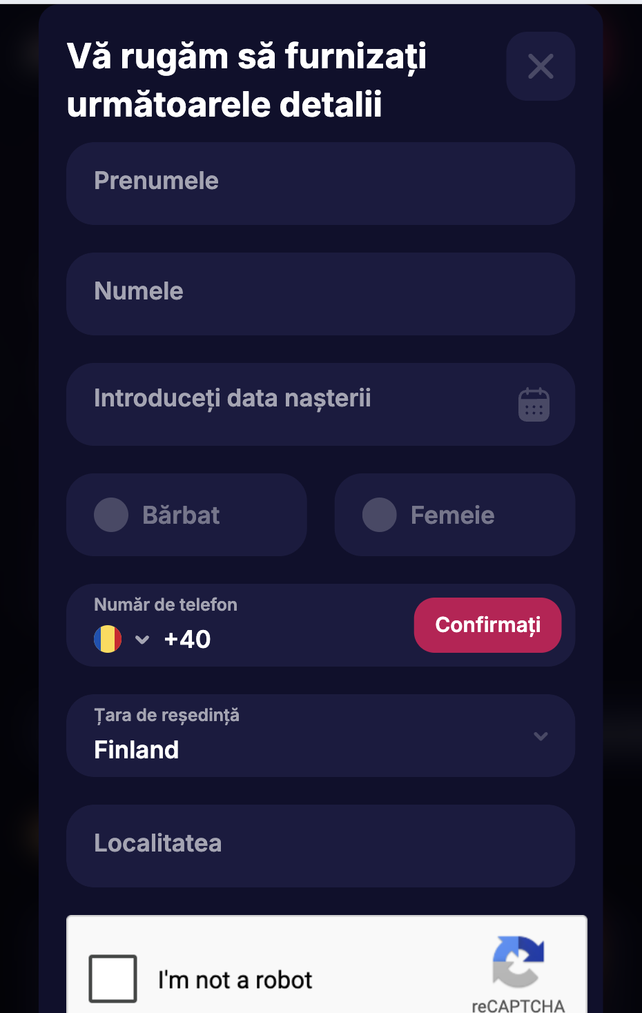 NV casino pasul 3 de înregistrare