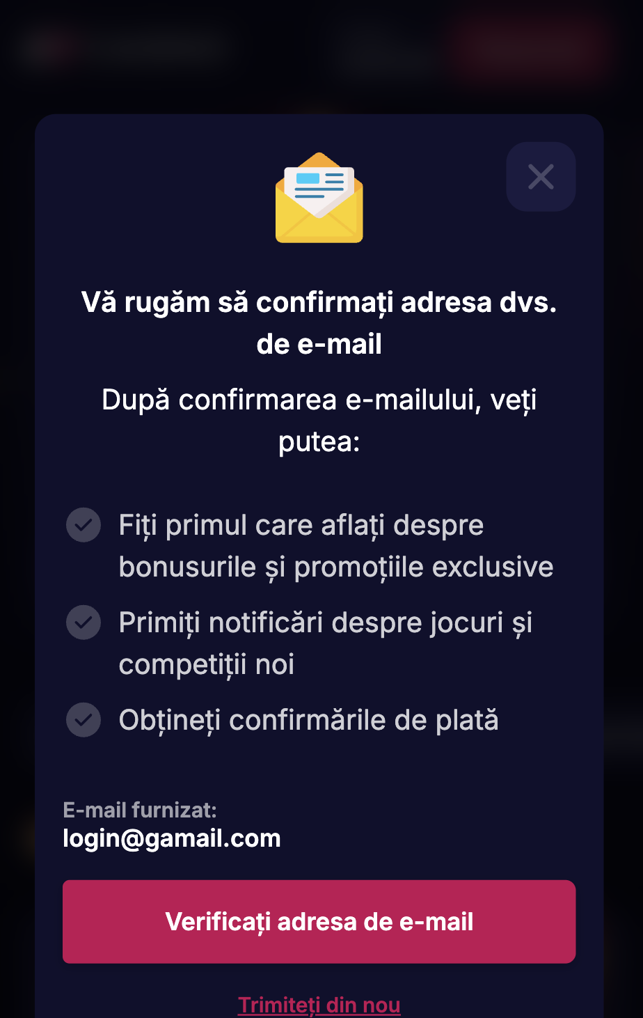 NV casino pasul 5 de înregistrare