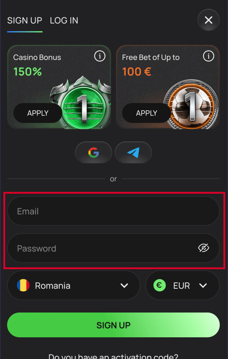 Flagman casino pasul 3 de înregistrare