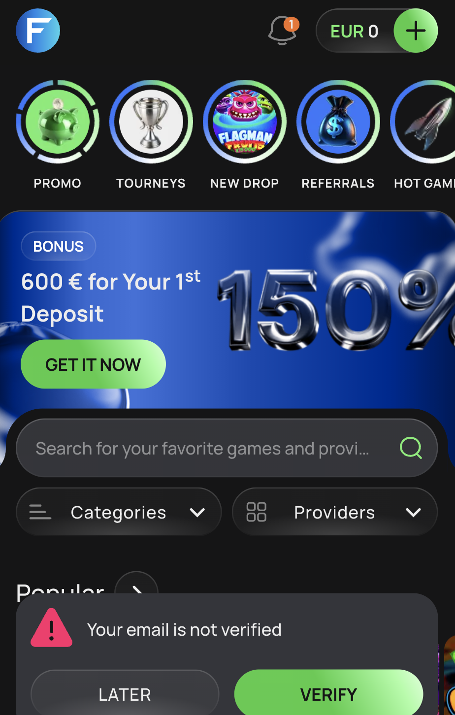 Flagman casino pasul 5 de înregistrare