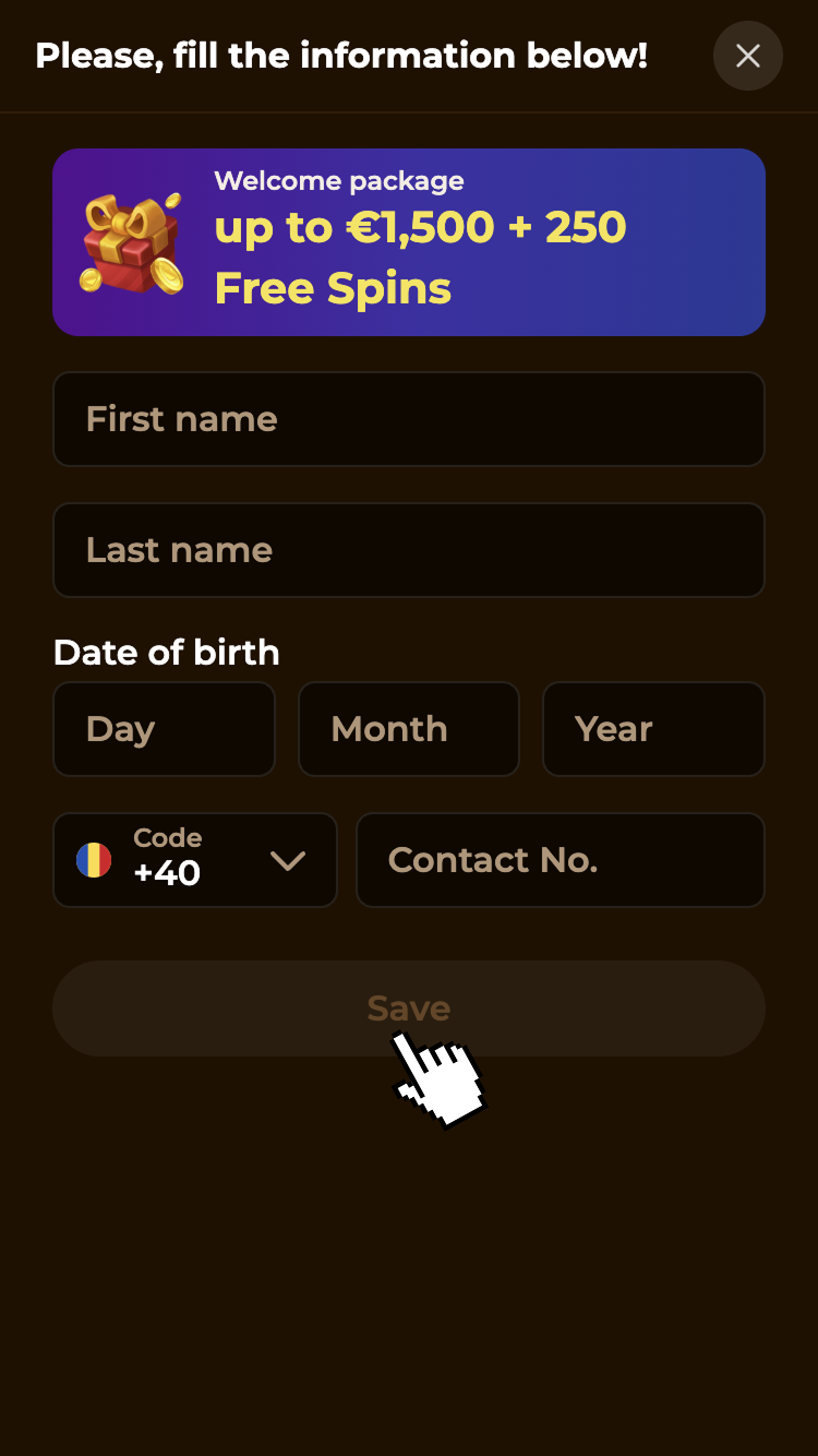 4 - Apasă butonul Înscrie-te și completează câmpurile libere cu datele personale