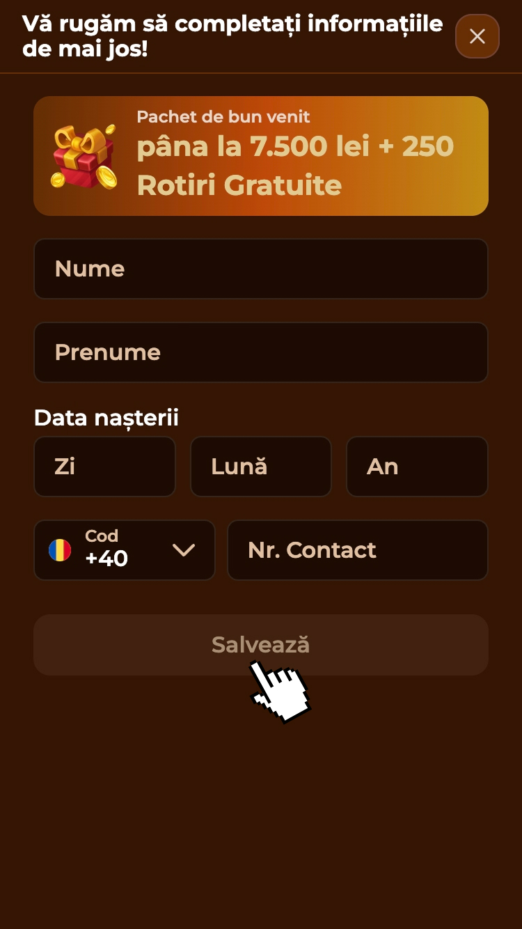 4 - Completează a doua parte a cererii de înregistrare