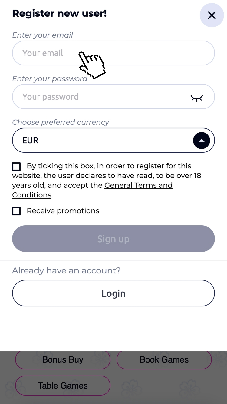 2 - Scrie-ți emailul și configurează-ți o parolă pentru cont