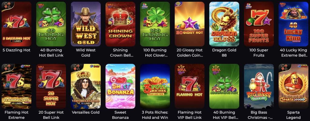 Selecția de jocuri Elite Slots